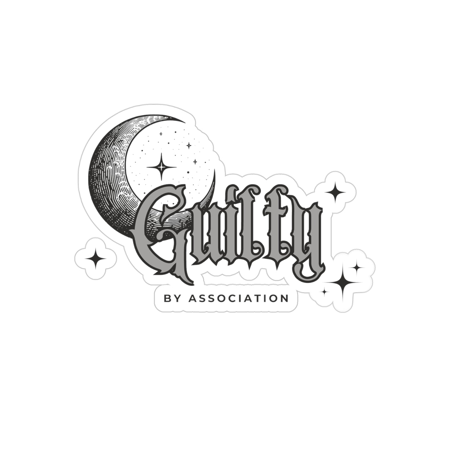 Guilty by Association Moon Decal