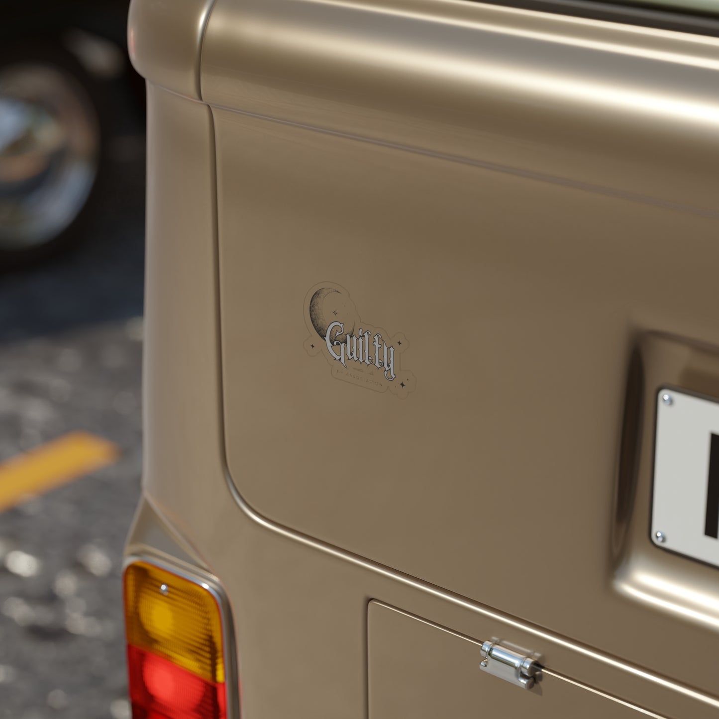 Guilty by Association Moon Decal